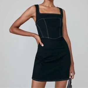 Reformation Davies Bustier Denim Mini Dress
